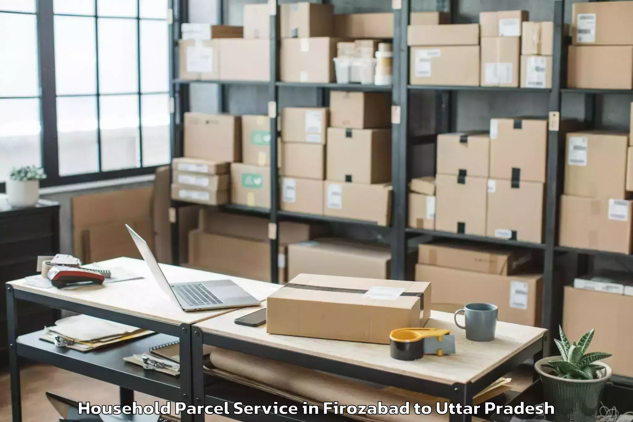 Easy Firozabad to Chillupar Household Parcel Booking